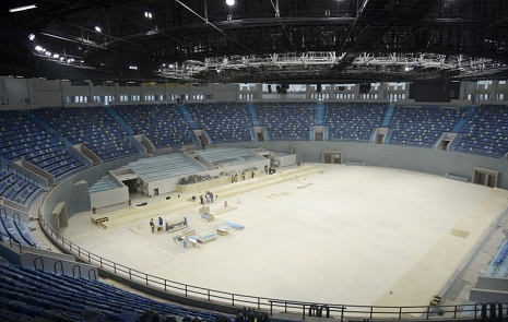 Heydar Aliyev Sports Arena under reconstruction for Baku-2015 European Games